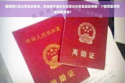 揭秘银行流水背后的故事，账单揭示金融生活变迁与资金流动真相！??能否取完账单内的资金？