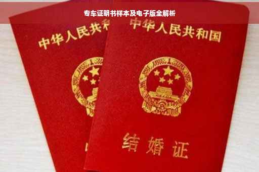 专车证明书样本及电子版全解析