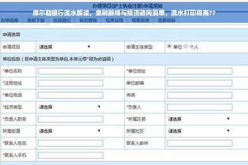 库尔勒银行流水解读，金融脉络与经济动向洞悉，流水打印指南??