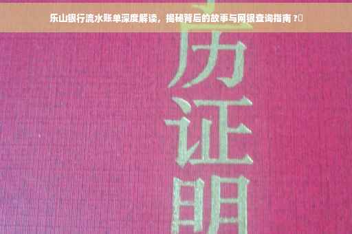 乐山银行流水账单深度解读，揭秘背后的故事与网银查询指南 ?✨