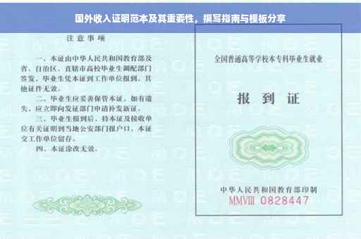 国外收入证明范本及其重要性，撰写指南与模板分享