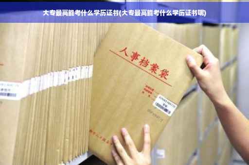 大专最高能考什么学历证书(大专最高能考什么学历证书呢)