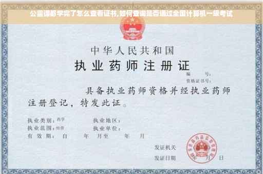 公需课都学完了怎么查看证书,如何查询是否通过全国计算机一级考试 公需课都学完了怎么查看证书,如何查询是否通过全国计算机一级考试