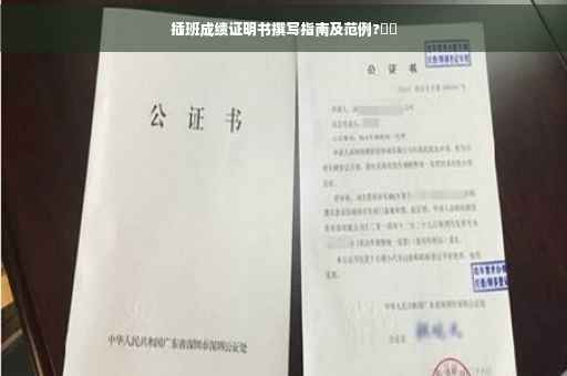 插班成绩证明书撰写指南及范例?⚡️