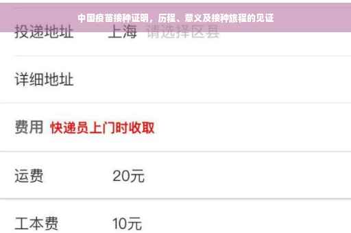 中国疫苗接种证明，历程、意义及接种旅程的见证