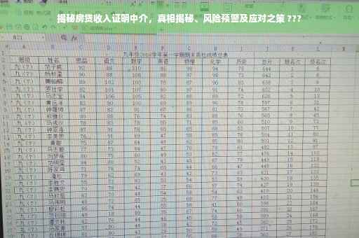 揭秘房贷收入证明中介，真相揭秘、风险预警及应对之策 ???