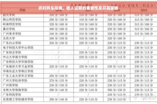 农村购车指南，收入证明的重要性及开具策略