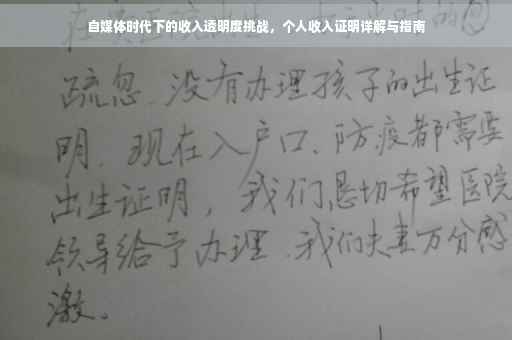自媒体时代下的收入透明度挑战，个人收入证明详解与指南