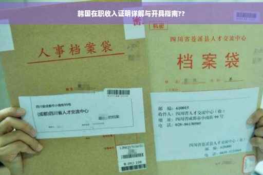 韩国在职收入证明详解与开具指南??