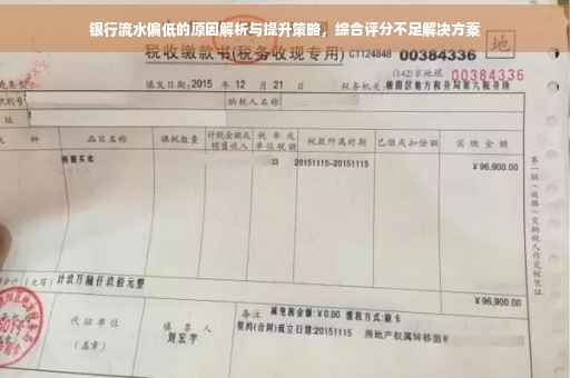 银行流水偏低的原因解析与提升策略，综合评分不足解决方案