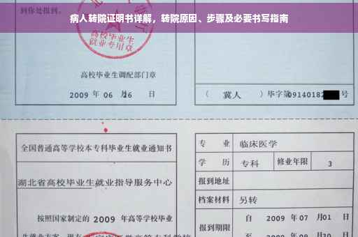 病人转院证明书详解，转院原因、步骤及必要书写指南