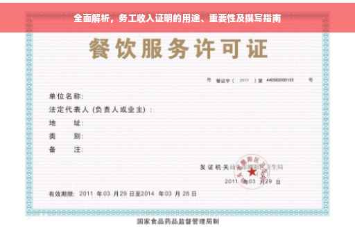 全面解析，务工收入证明的用途、重要性及撰写指南
