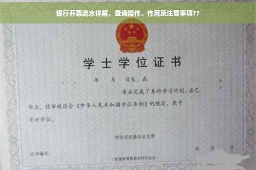 银行开票流水详解，查询操作、作用及注意事项??