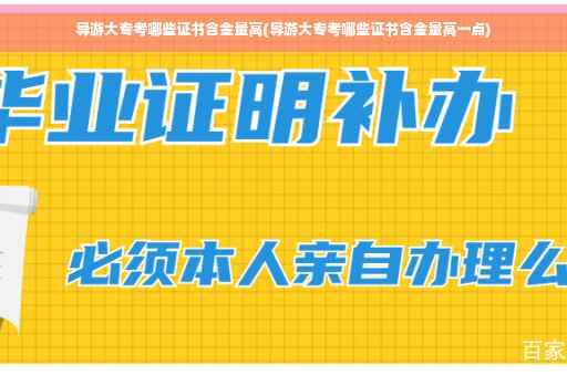 导游大专考哪些证书含金量高(导游大专考哪些证书含金量高一点)