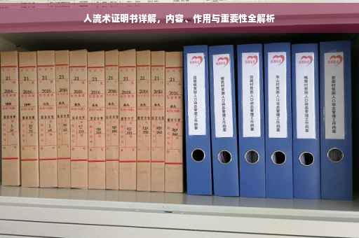人流术证明书详解，内容、作用与重要性全解析
