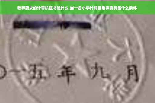 教师要求的计算机证书是什么,当一名小学计算机老师要具备什么条件