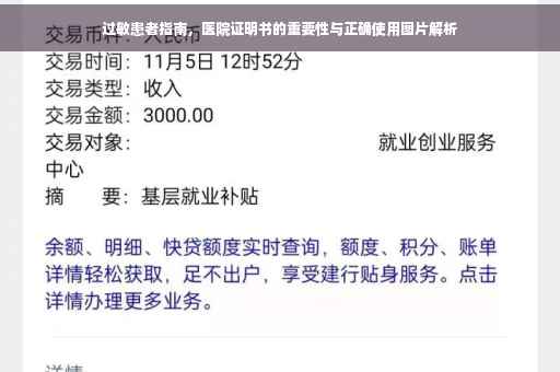 过敏患者指南，医院证明书的重要性与正确使用图片解析