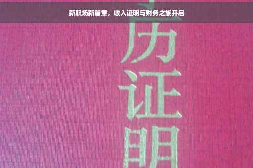 新职场新篇章，收入证明与财务之旅开启