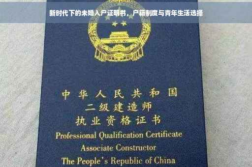 新时代下的未婚入户证明书，户籍制度与青年生活选择