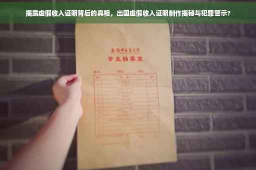 揭露虚假收入证明背后的真相，出国虚假收入证明制作揭秘与犯罪警示?