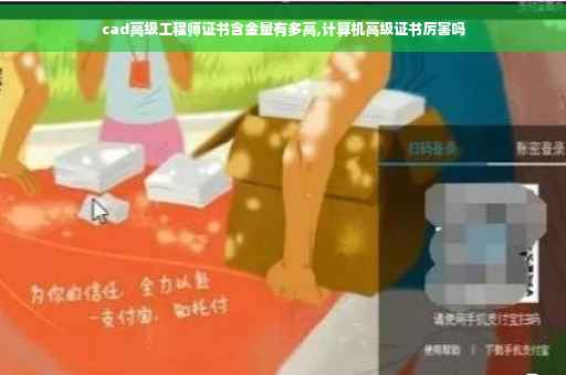 cad高级工程师证书含金量有多高,计算机高级证书厉害吗
