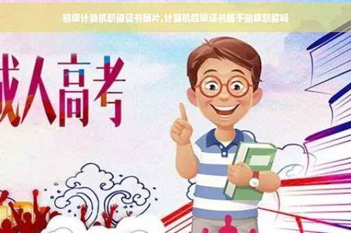 初级计算机职称证书图片,计算机四级证书属于初级职称吗