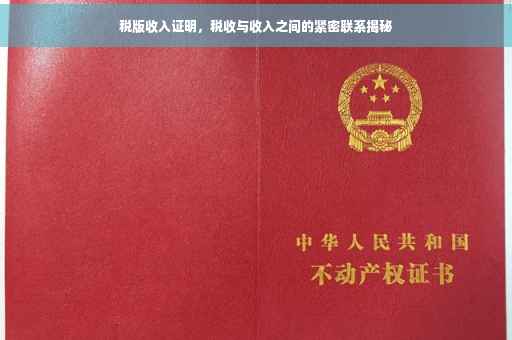 税版收入证明，税收与收入之间的紧密联系揭秘