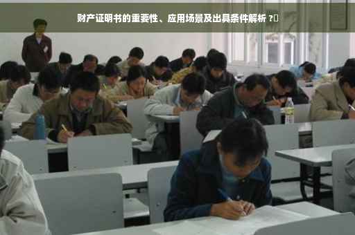财产证明书的重要性、应用场景及出具条件解析 ?✨