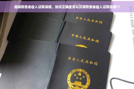 揭秘赡养金收入证明真相，如何正确使用与开具赡养金收入证明指南??