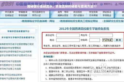 揭秘银行金融流水，资金流转的秘密与查询方法??