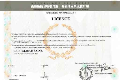 南昌疾病证明书详解，开具地点及流程介绍