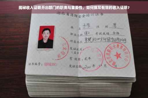 揭秘收入证明开出部门的职责与重要性，如何撰写有效的收入证明？