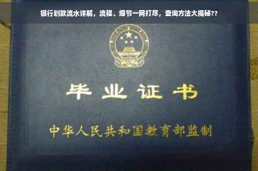 银行划款流水详解，流程、细节一网打尽，查询方法大揭秘??