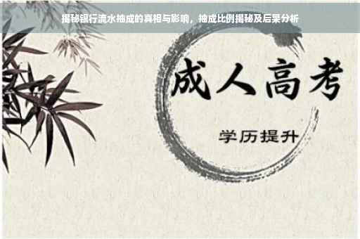 揭秘银行流水抽成的真相与影响，抽成比例揭秘及后果分析
