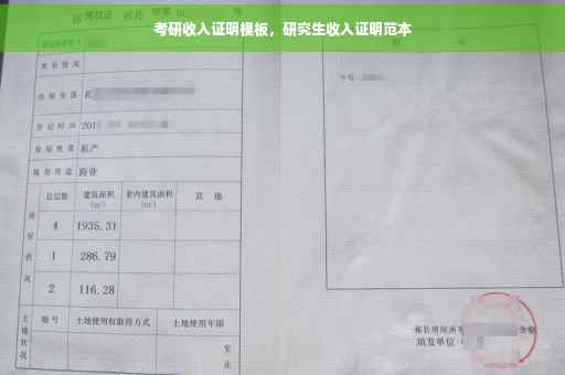 考研收入证明模板，研究生收入证明范本