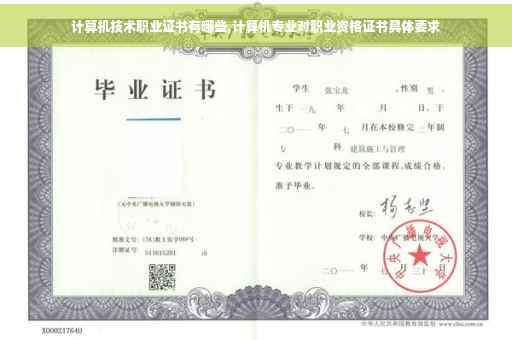 计算机技术职业证书有哪些,计算机专业对职业资格证书具体要求