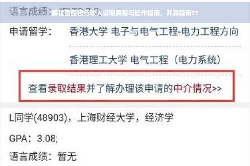 解读国民银行收入证明真相与操作指南，开具指南??