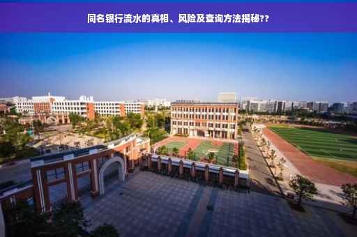 同名银行流水的真相、风险及查询方法揭秘??