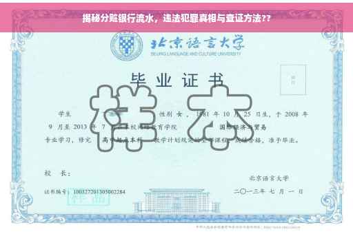揭秘分赃银行流水，违法犯罪真相与查证方法??