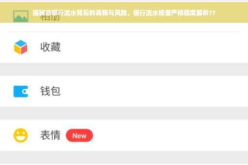 揭秘吃银行流水背后的真相与风险，银行流水核查严格程度解析??