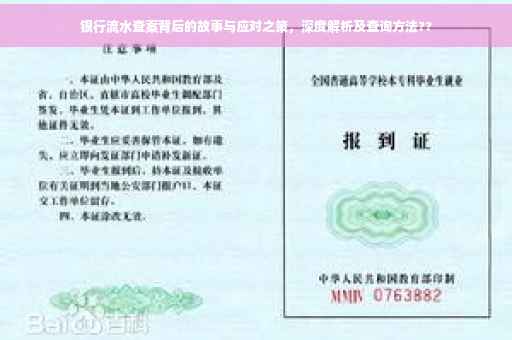 银行流水查案背后的故事与应对之策，深度解析及查询方法??