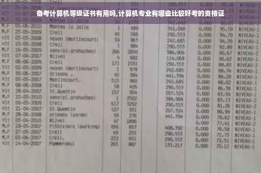 备考计算机等级证书有用吗,计算机专业有哪些比较好考的资格证