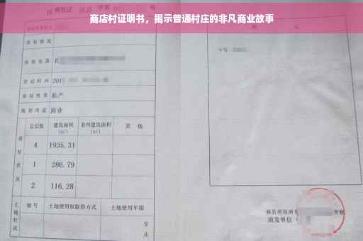 商店村证明书，揭示普通村庄的非凡商业故事