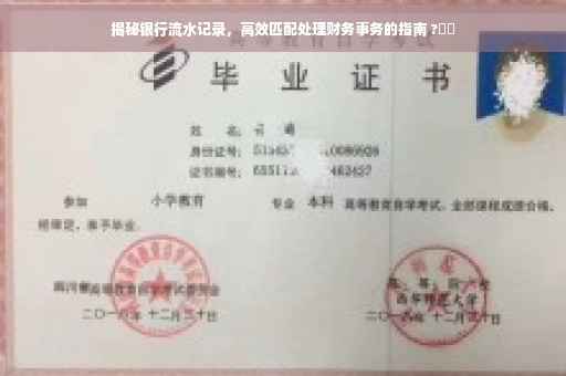 揭秘银行流水记录，高效匹配处理财务事务的指南 ?⚡️