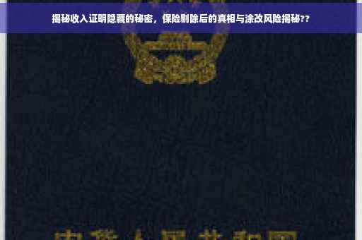 揭秘收入证明隐藏的秘密，保险剔除后的真相与涂改风险揭秘??