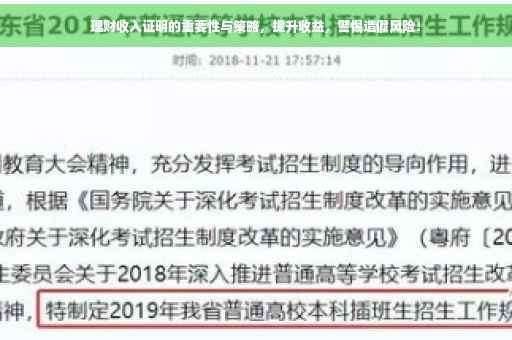 理财收入证明的重要性与策略，提升收益，警惕造假风险！