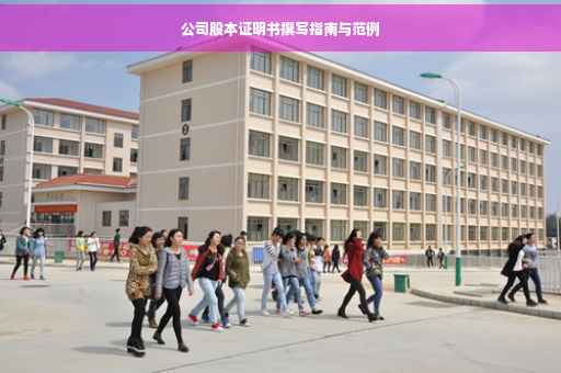 公司股本证明书撰写指南与范例
