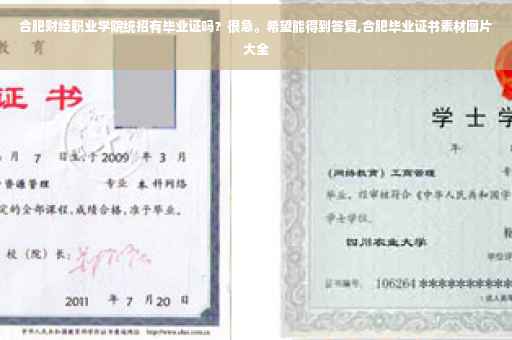 合肥财经职业学院统招有毕业证吗？很急。希望能得到答复,合肥毕业证书素材图片大全