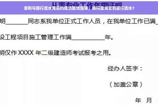 吉利与银行流水背后的经济脉络揭秘，如何查询吉利银行流水？