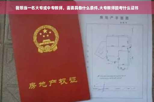 我想当一名大专或中专教师，需要具备什么条件,大专教师能考什么证书
